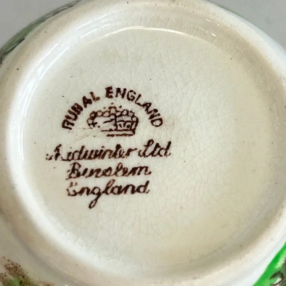 Vtg Midwinter Rural England Mini Creamer Sugar Bowl Set Farmhouse Cottagecore - Picture 7 of 11